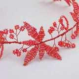 Bride Hair Band Leaves Pearl Wedding Headband Dress Decoration