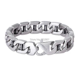 Men's Brushed Cuban Link Bracelet Stainless Steel 15mm
