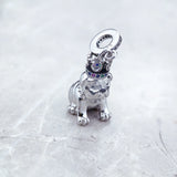 Bulldog Crown Pendant 925 Sterling Silver Fine Jewelry Dog Gift
