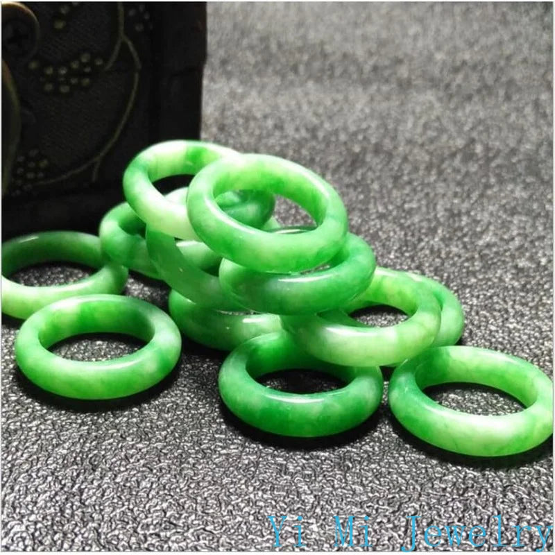 Burmese Jade Boutique Green Ring for Men and Women
