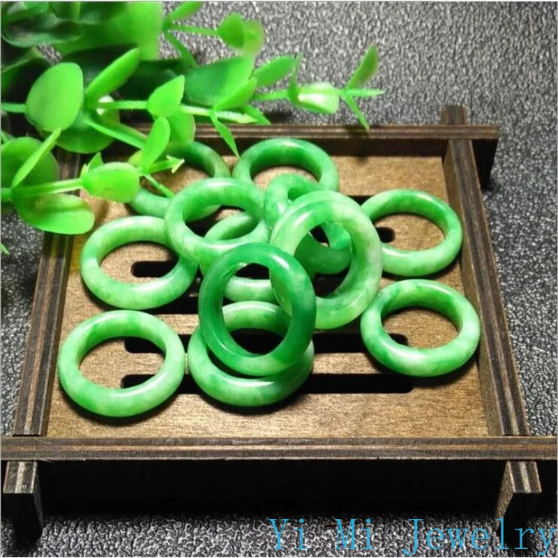 Burmese Jade Boutique Green Ring for Men and Women