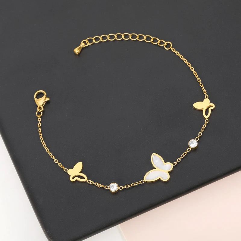 Butterfly Anklet Women Foot Jewelry Summer Beach Bracelet Leg Strap Bohemian