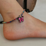 Butterfly Rhinestone Crystal Anklet for Women