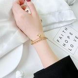 Butterfly Double-Layer Steel Bracelets Gift