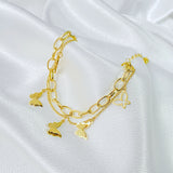 Butterfly Double-Layer Steel Bracelets Gift