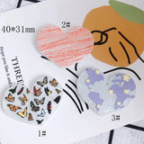 Butterfly Love Heart Pendant Acrylic Charm Necklace