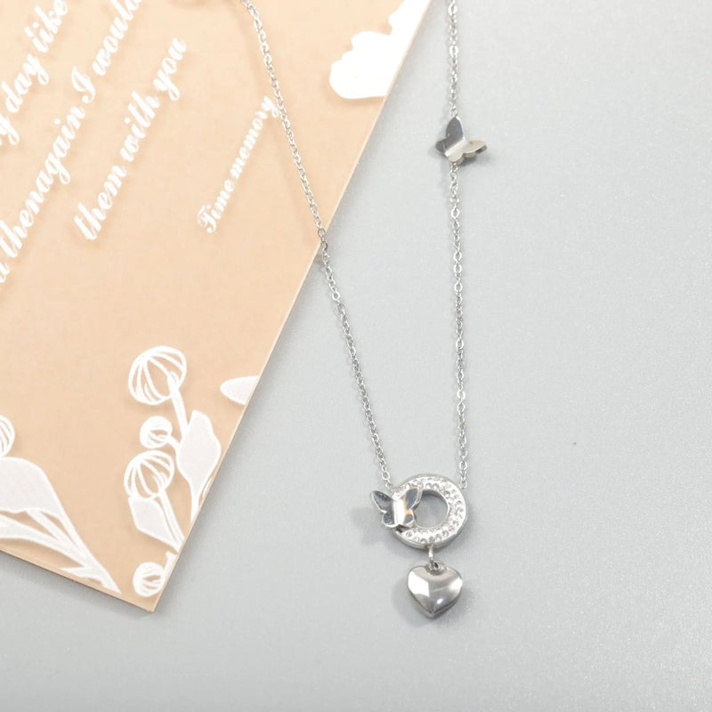 Butterfly Necklace Female Light Sense Hundred Match Fairy Sweet Models