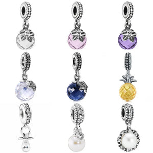 925 Silver Butterfly Pacifier Charm for Bracelet DIY Jewelry