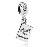 Butterfly Passport Family Book Locket 925 Silver Charms Bracelet DIY Jewelry
