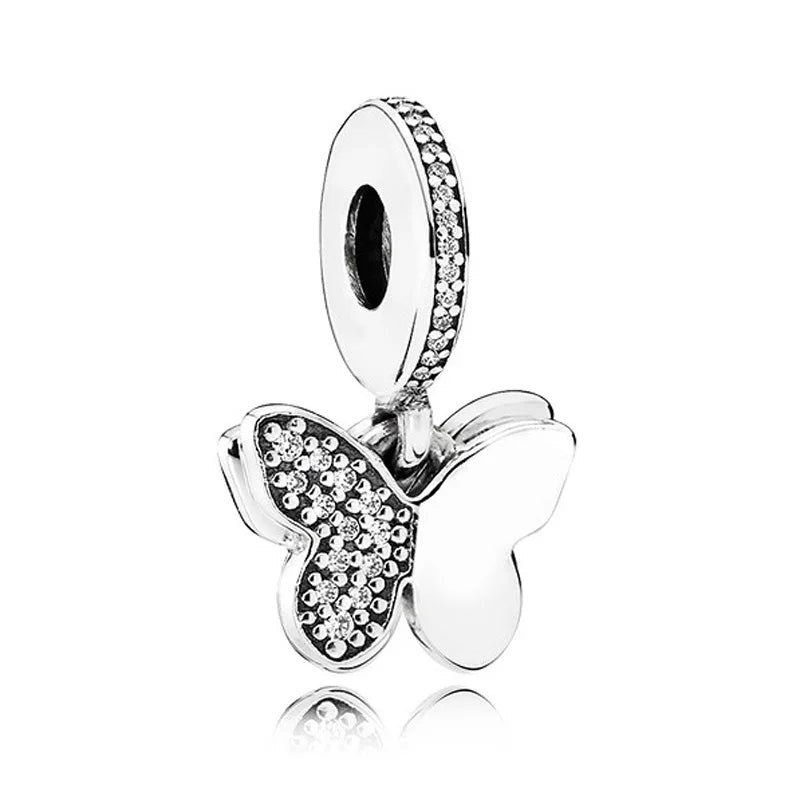 Butterfly Passport Family Book Locket 925 Silver Charms Bracelet DIY Jewelry