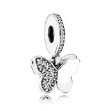 Butterfly Passport Family Book Locket 925 Silver Charms Bracelet DIY Jewelry