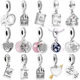 Butterfly Passport Family Book Locket 925 Silver Charms Bracelet DIY Jewelry