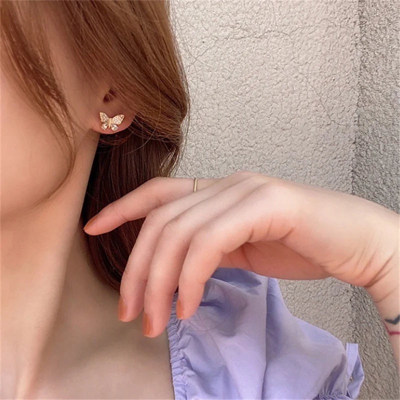 Butterfly Tassel Drop Earrings Vintage Jewelry Wedding Bridal Accessories