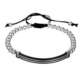 Adjustable Braided Beads Bracelet for Men CZ Zircon Charm Bracelets