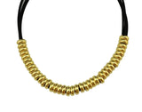 CCB Beads Multilayer Leather Chain Choker Necklace for Women