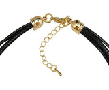 CCB Beads Multilayer Leather Chain Choker Necklace for Women