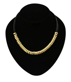 CCB Beads Multilayer Leather Chain Choker Necklace for Women