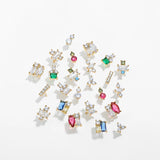CZ Zircon Small Cartilage Earring Set Crystal Stud Earrings for Women
