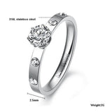 Zirocn Stainless Steel Wedding Band Rings for Women