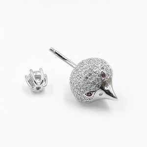 925 Silver Belly Button Ring 14G CZ Navel Piercing Bird Body Jewelry