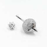 925 Silver Belly Button Ring 14G CZ Navel Piercing Bird Body Jewelry