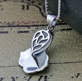 Cabbage Thai Silver Necklace Pendant 925 Silver Vintage Pendant for Women