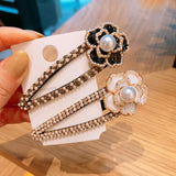 Camellia Flower Plush Pearl Hair Clips Hairpins Headwear Hair Accessories