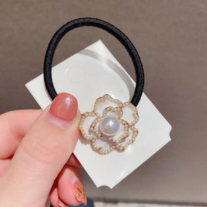 Camellia Flower Plush Pearl Hair Clips Hairpins Headwear Hair Accessories