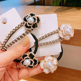 Camellia Flower Plush Pearl Hair Clips Hairpins Headwear Hair Accessories