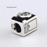Camera Charm With CZ for 925 Silver Bracelets - Jewelry Making