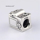 Camera Charm With CZ for 925 Silver Bracelets - Jewelry Making