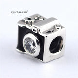 Camera Charm With CZ for 925 Silver Bracelets - Jewelry Making