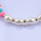 Kids Choker Necklace Candy Beads Faux Pearls