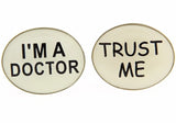 Boss Brass Cufflinks 'I'M THE BOSS I'M NEVER WRONG'