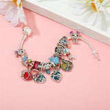 Crystal Dog Girl Cartoon Beads Bracelet DIY Heart Bracelets Fine Jewelry