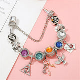 Crystal Dog Girl Cartoon Beads Bracelet DIY Heart Bracelets Fine Jewelry