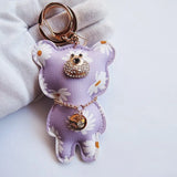 Cute Bear PVC Keychain Bag Charm Keyring Trinket Animal Key Chain