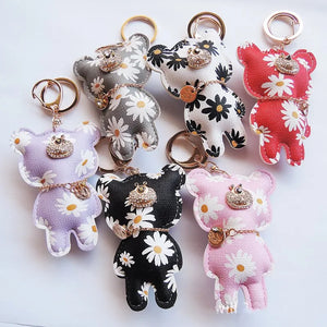 Cute Bear PVC Keychain Bag Charm Keyring Trinket Animal Key Chain