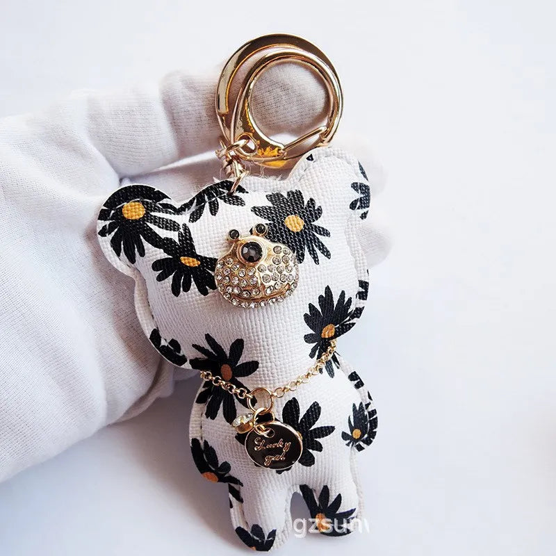 Cute Bear PVC Keychain Bag Charm Keyring Trinket Animal Key Chain