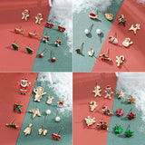 Christmas Earring Set Snowflake Tree Snowman