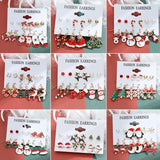 Christmas Earring Set Snowflake Tree Snowman