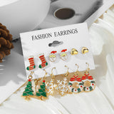 Christmas Earring Set Snowflake Tree Snowman Bell Ball Earrings