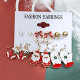 Christmas Earring Set Snowflake Tree Snowman