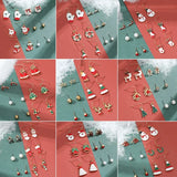 Christmas Earring Set Snowflake Tree Snowman