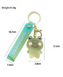 Bulldog Rabbit Resin Keychain Pendant Cute Bag Car KeyRing Women Gift