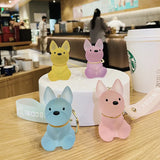 Bulldog Rabbit Resin Keychain Pendant Cute Bag Car KeyRing Women Gift