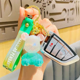 Bulldog Rabbit Resin Keychain Pendant Cute Bag Car KeyRing Women Gift