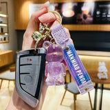 Bulldog Rabbit Resin Keychain Pendant Cute Bag Car KeyRing Women Gift