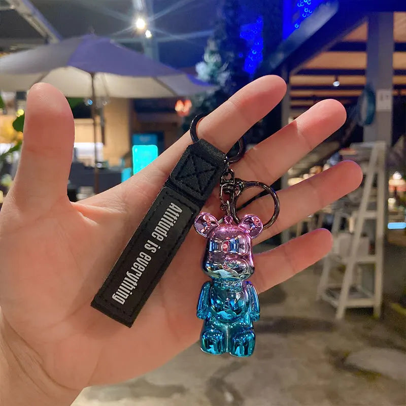Bear Doll Acrylic Keychain Schoolbag Pendant Bag Ornament Car Keychain Gift