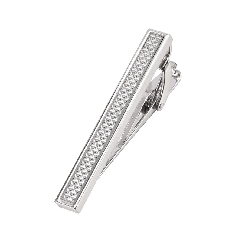 Geometric Carved Tie Clip for Men's Suit Shirt